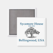 Sycamore House Magnet (Vorderseite/Rückseite)