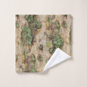 Sycamore Tree Bark Moss Lichen Badhandtuch Set (Waschlappen)