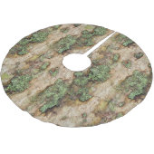 Sycamore Tree Bark Moss Lichen Polyester Weihnachtsbaumdecke (Schrägansicht)