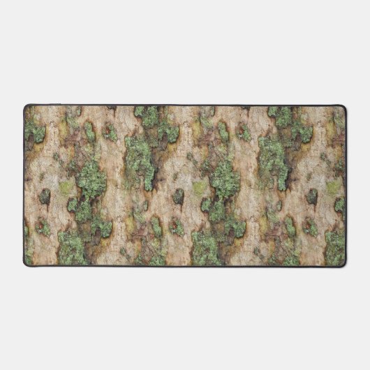 Sycamore Tree Bark Moss Lichen Schreibtischunterlage (Vorderseite)