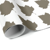 Sycamore Tree Brown Leaf Pattern Geschenkpapier (Rolleneckpunkt)