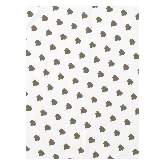 Sycamore Tree Brown Leaf Pattern Tischdecke (Vorderseite)