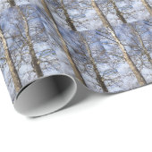 Sycamore Trees in einem Winter Sky ECHO DRUCKEN Geschenkpapier (Rolleneckpunkt)