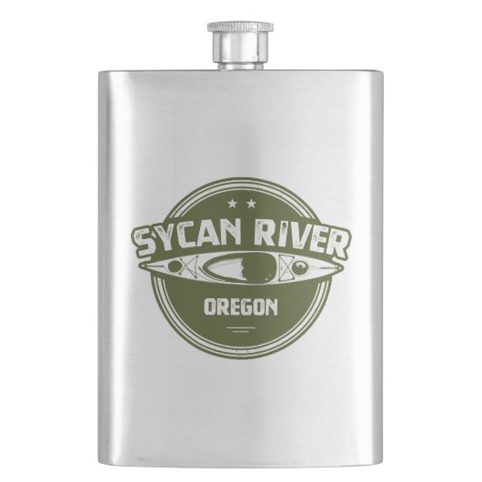 Sycan River Oregon Kayaking Flachmann (Vorderseite)