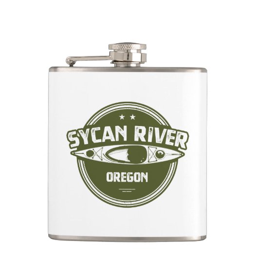 Sycan River Oregon Kayaking Flachmann (Vorderseite)