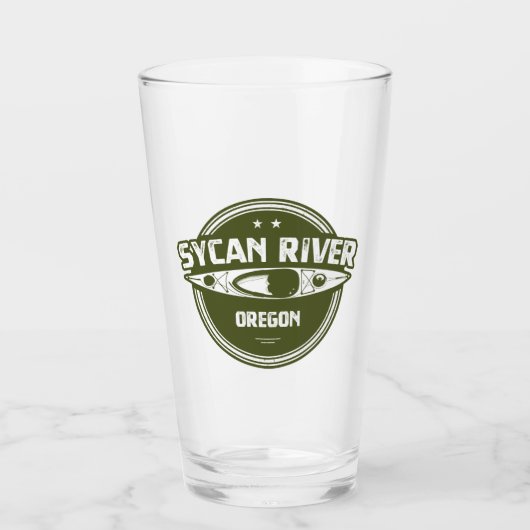 Sycan River Oregon Kayaking Glas (Vorderseite)