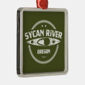 Sycan River Oregon Kayaking Ornament Aus Metall (Rechts)