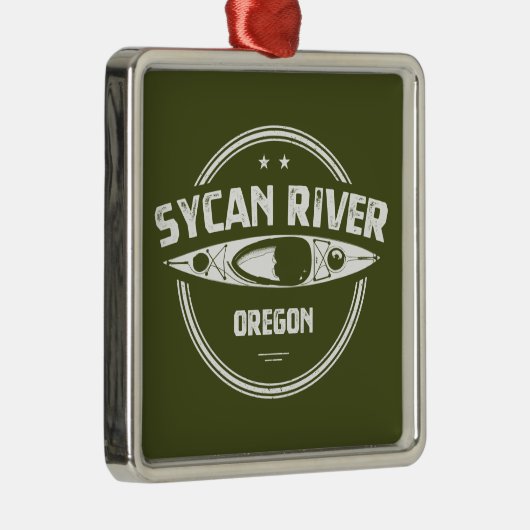 Sycan River Oregon Kayaking Ornament Aus Metall (Rechts)