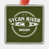 Sycan River Oregon Kayaking Ornament Aus Metall (Vorne)