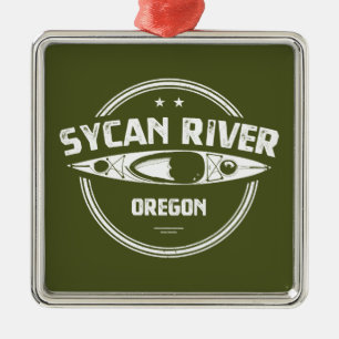 Sycan River Oregon Kayaking Ornament Aus Metall