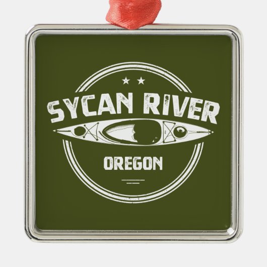 Sycan River Oregon Kayaking Ornament Aus Metall (Vorne)