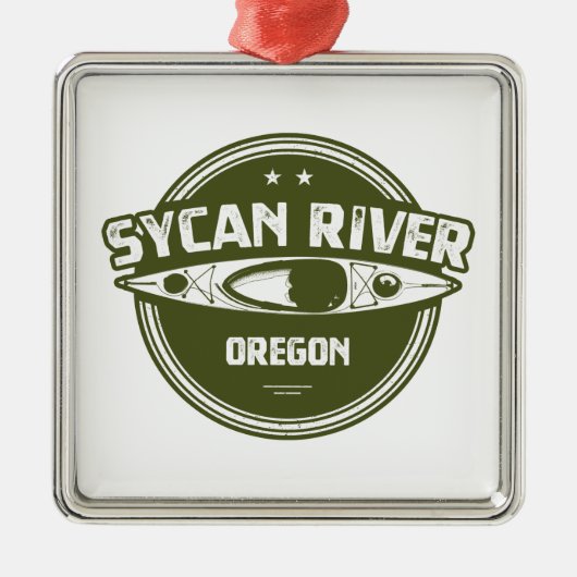 Sycan River Oregon Kayaking Ornament Aus Metall (Vorne)
