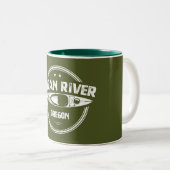 Sycan River Oregon Kayaking Zweifarbige Tasse (VorderseiteRechts)