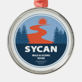 Sycan Wild and Landschaftlich River Oregon Ornament Aus Metall (Vorne)