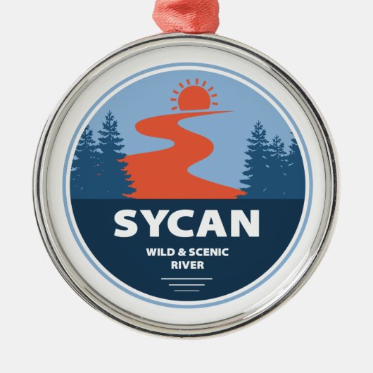 Sycan Wild and Landschaftlich River Oregon Ornament Aus Metall (Vorne)