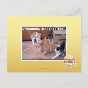 Sychronisierter Spaz-Angriff Postkarte