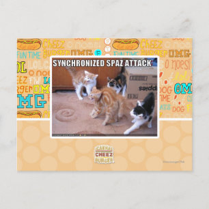 Sychronisierter Spaz-Angriff Postkarte