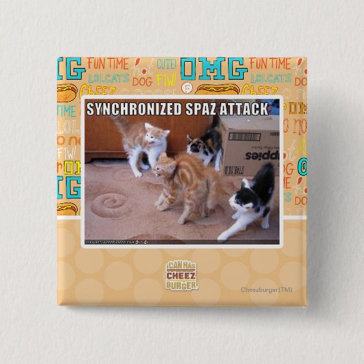 Sychronized Spaz Angriff Button (Vorderseite)