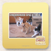 Sychronized Spaz Angriff Getränkeuntersetzer (Vorderseite)