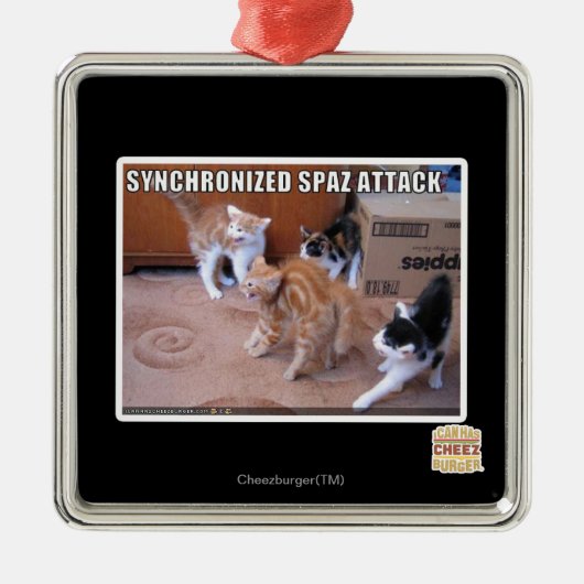 Sychronized Spaz Angriff Ornament Aus Metall (Vorne)