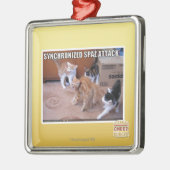 Sychronized Spaz Angriff Silbernes Ornament (Links)