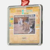 Sychronized Spaz Angriff Silbernes Ornament (Links)