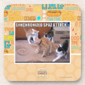 Sychronized Spaz Angriff Untersetzer (Vorderseite)