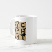 Sycophant, Ja Mann oder Braun Nöser Kaffeetasse (Vorderseite Links)