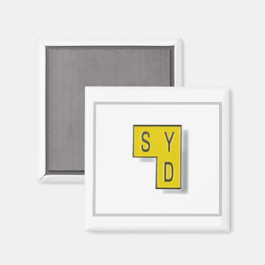 SYD-Kühlschrankmagnet Magnet (Vorderseite/Rückseite)