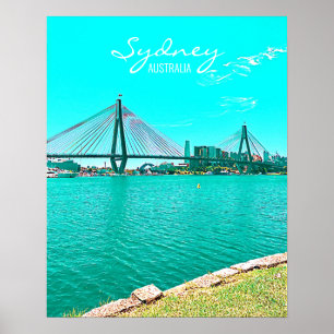 Sydney ANZAC Bridge ist eine Hafenstadt Poster