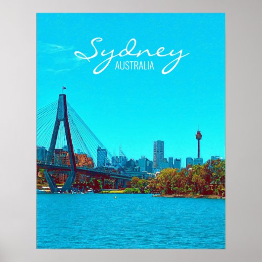 Sydney ANZAC Bridge ist eine Hafenstadt Poster (Vorne)