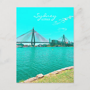 Sydney ANZAC Bridge ist eine Hafenstadt Postkarte
