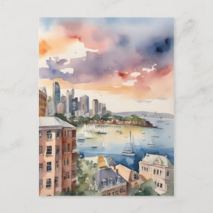 Sydney-Aquarell-Kunst Postkarte