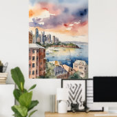 Sydney Aqucolor art Poster (Heimbüro)