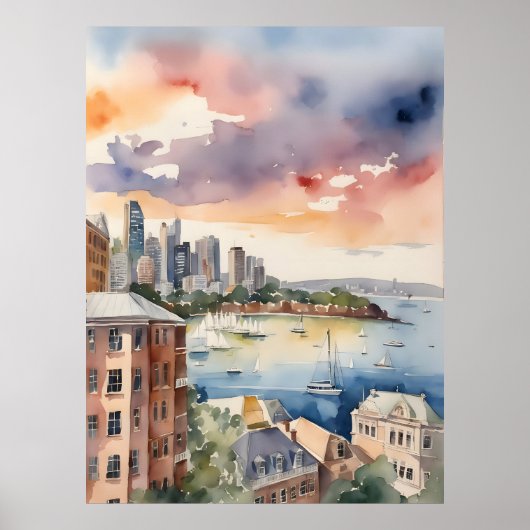 Sydney Aqucolor art Poster (Vorne)