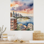 Sydney Aqucolor art Poster (Küche)