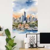 Sydney Aqucolor art Poster (Heimbüro)