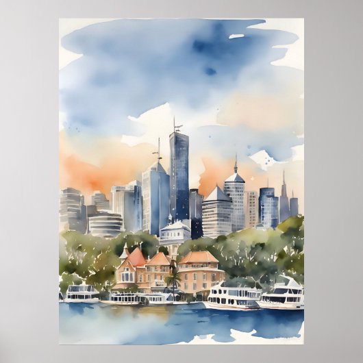 Sydney Aqucolor art Poster (Vorne)