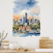 Sydney Aqucolor art Poster (Küche)