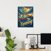 Sydney at Night: Elegante an der Oper Poster (Heimbüro)