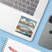 Sydney Australia 3 Inch Vinyl Sticker (Laptop mit iPhone)