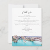 SYDNEY AUSTRALIA Aquarellfarben-Illustration Hochz Einladung (Vorderseite)