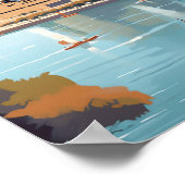 Sydney Australia Berühmter Vintage Travel Place Poster (Ecke)