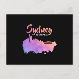 Sydney Australia City Cityscape Skyline Funny Gift Postkarte
