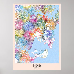 Sydney Australia City Map Poster
