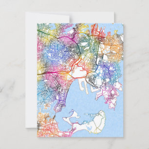 Sydney Australia City Map Postkarte