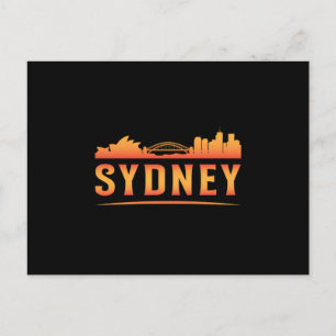 Sydney Australia City Skyline Cityscape Funny Gift Postkarte