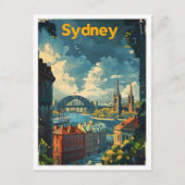 Sydney Australia Classic Retro Vintage Travel Postkarte (Vorderseite)
