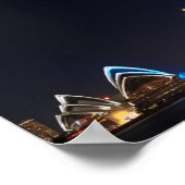 Sydney australia Harbour Bridge am Abend Panorama Poster (Ecke)