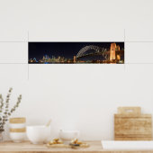 Sydney australia Harbour Bridge am Abend Panorama Poster (Küche)